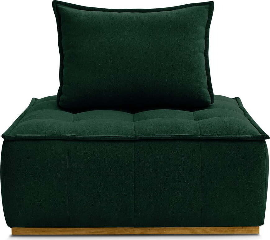 Tmavě zelené křeslo z textilie bouclé Elisa – Bobochic Paris