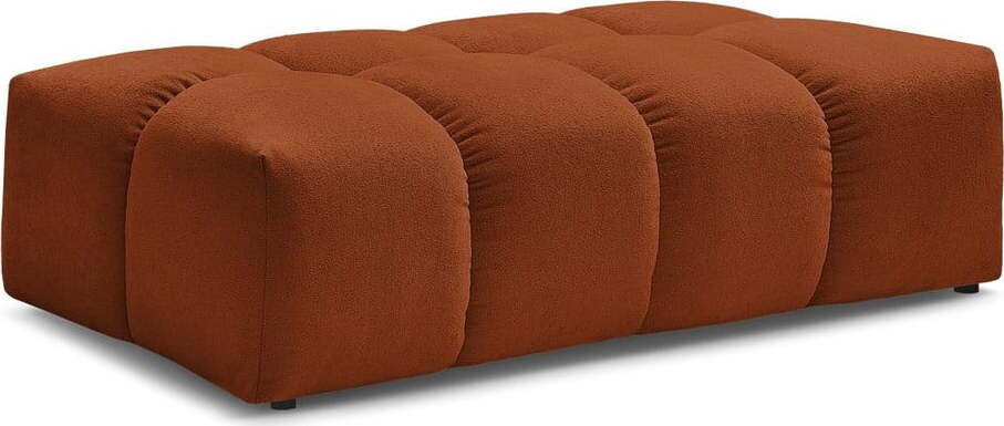 Podnožka z textilie bouclé v cihlové barvě Everest – Bobochic Paris