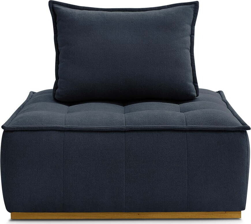 Tmavě modré křeslo z textilie bouclé Elisa – Bobochic Paris