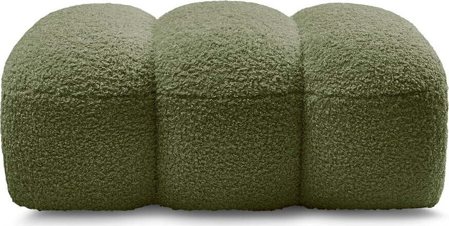 Zelená podnožka z textilie bouclé Hippolyte – Bobochic Paris