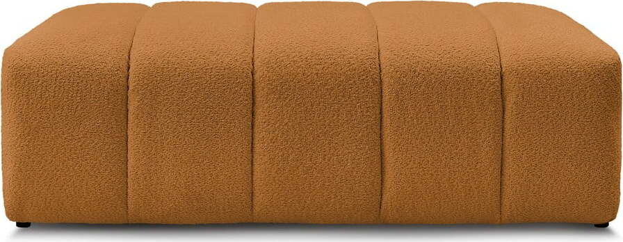 Podnožka z textilie bouclé v hořčicové barvě Annecy – Bobochic Paris