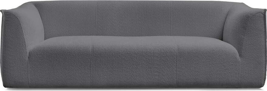 Tmavě šedá pohovka z textilie bouclé 242 cm Giorgia – Bobochic Paris