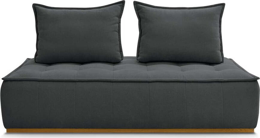 Tmavě šedá pohovka z textilie bouclé 175 cm Elisa – Bobochic Paris