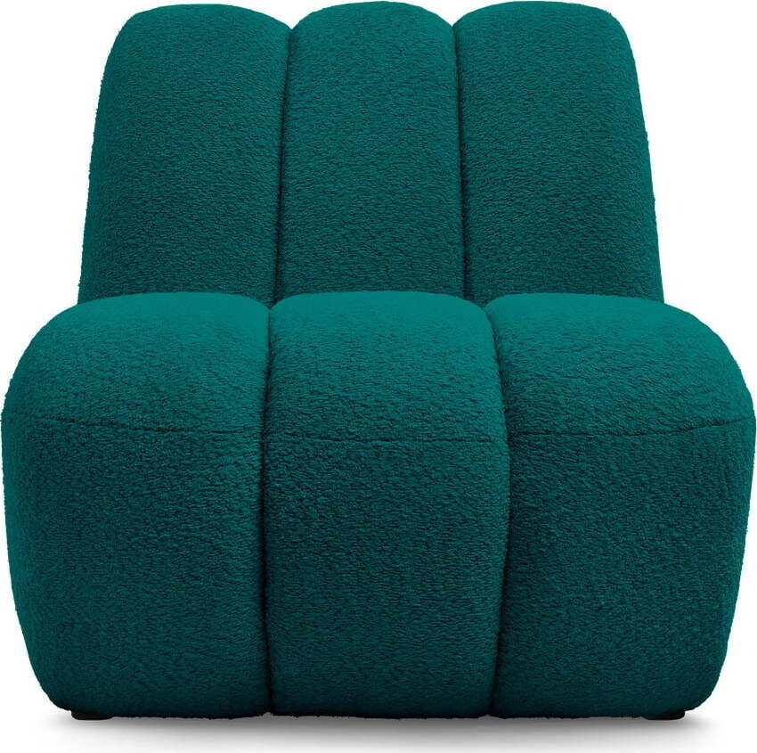 Tyrkysové křeslo z textilie bouclé Janissaire – Bobochic Paris