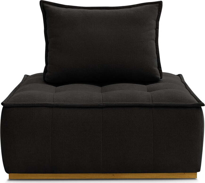 Černé křeslo z textilie bouclé Elisa – Bobochic Paris