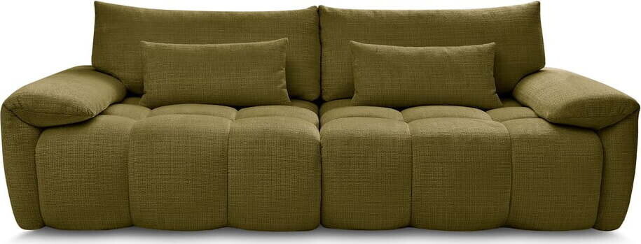 Zelená žinylková pohovka 264 cm Ivane – Bobochic Paris