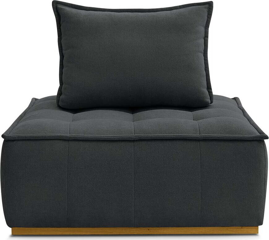 Tmavě šedé křeslo z textilie bouclé Elisa – Bobochic Paris