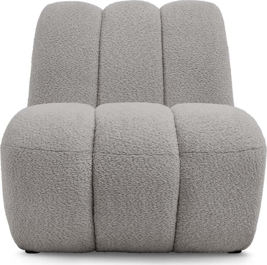 Světle šedé křeslo z textilie bouclé Janissaire – Bobochic Paris