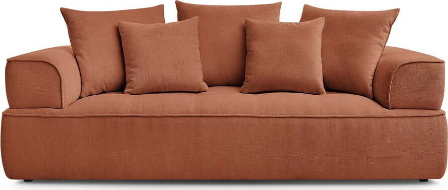 Žinylková pohovka v terakotové barvě 237 cm Whesley – Bobochic Paris