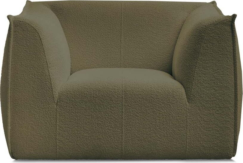 Zelené křeslo z textilie bouclé Giorgia – Bobochic Paris