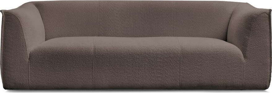 Hnědá pohovka z textilie bouclé 242 cm Giorgia – Bobochic Paris
