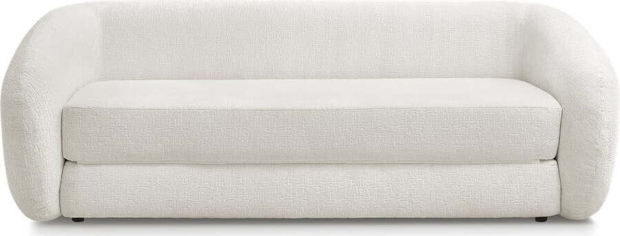 Bílá žinylková rozkládací pohovka 228 cm Neyo – Bobochic Paris