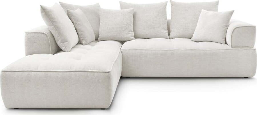 Béžová žinylková rohová pohovka (levý roh/do L) Whesley – Bobochic Paris