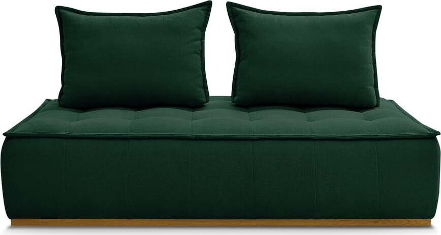 Tmavě zelená pohovka z textilie bouclé 175 cm Elisa – Bobochic Paris