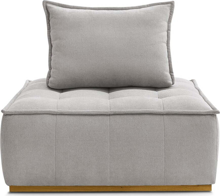 Světle šedé křeslo z textilie bouclé Elisa – Bobochic Paris