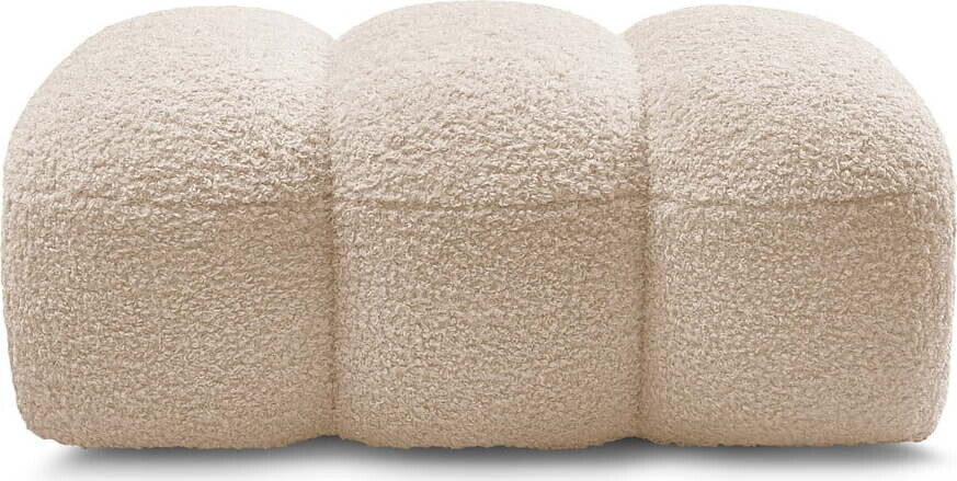 Béžová podnožka z textilie bouclé Hippolyte – Bobochic Paris