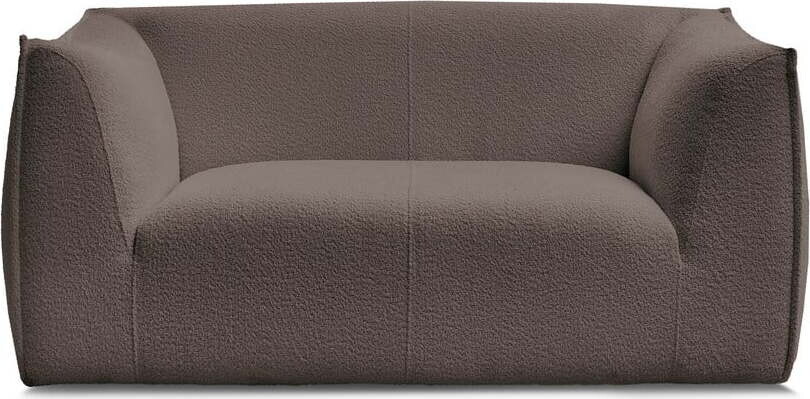 Hnědá pohovka z textilie bouclé 170 cm Giorgia – Bobochic Paris