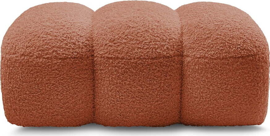 Podnožka z textilie bouclé v cihlové barvě Hippolyte – Bobochic Paris