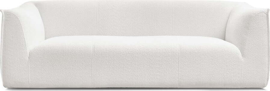 Bílá pohovka z textilie bouclé 242 cm Giorgia – Bobochic Paris