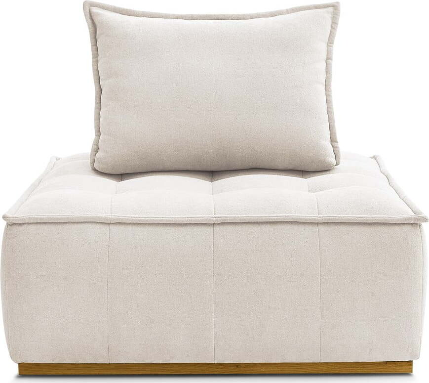 Bílé křeslo z textilie bouclé Elisa – Bobochic Paris