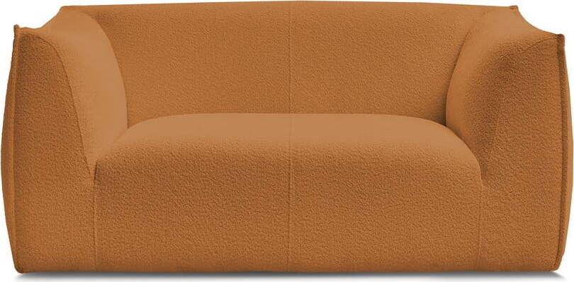 Pohovka z textilie bouclé v hořčicové barvě 170 cm Giorgia – Bobochic Paris