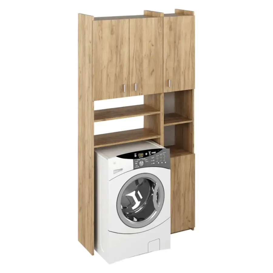 Tempo Kondela Skříňka nad pračku s regálem MIRALI - dub artisan