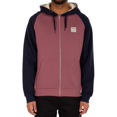Mikina Iriedaily De College 2 Zip Hood - Vínová - L