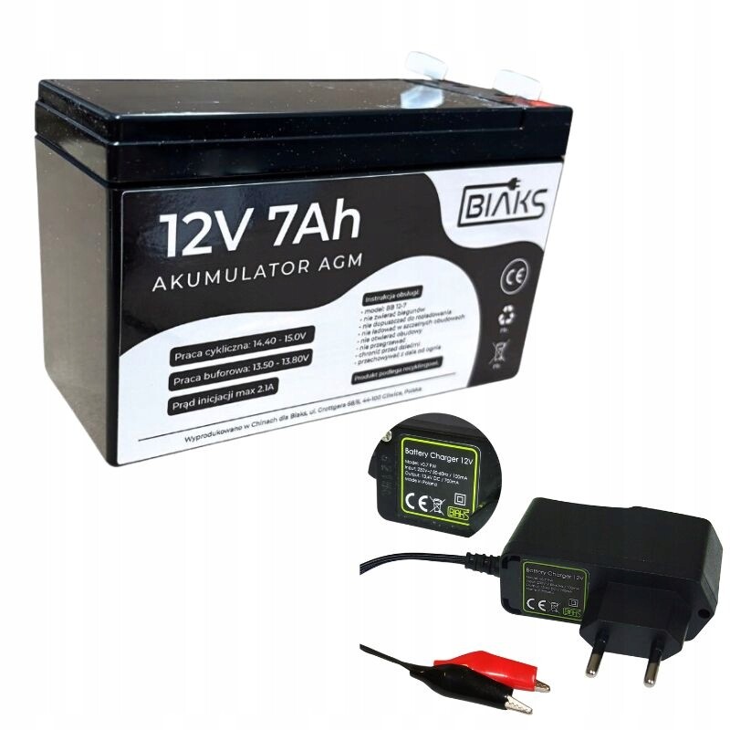 3x Akumulátor Agm 12V 7Ah Biaks (rozměr 7.2Ah 9Ah) pro Ups solární Cctv alarm