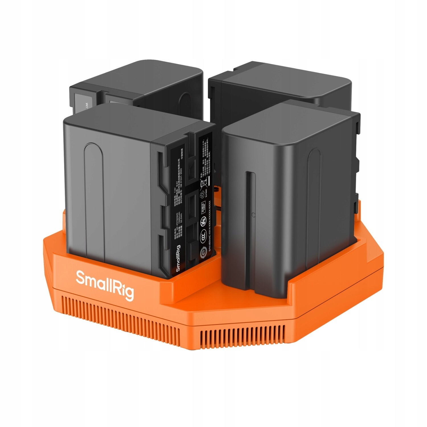 SmallRig NP-F970 4kanálová nabíječka baterií pro kameru a sada 4 baterií 4834