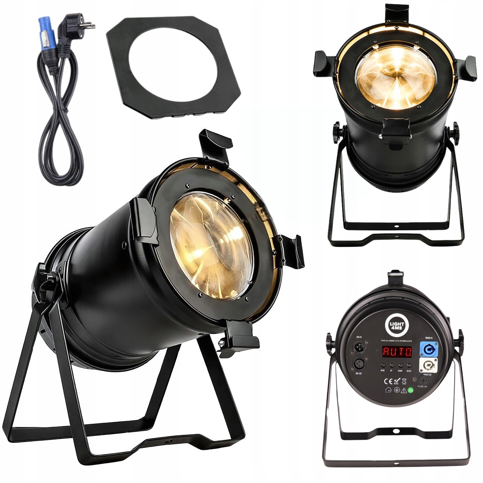 Scénický Reflektor, Divadelní Osvětlení LIGHT4ME Pár 64 200W Led Zoom