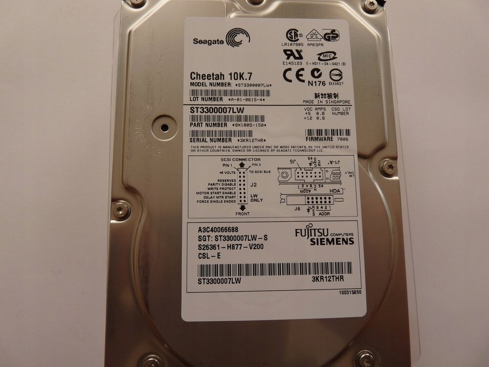 Disk Scsi Seagate 3.5'' ST3300007LW 300GB 10K