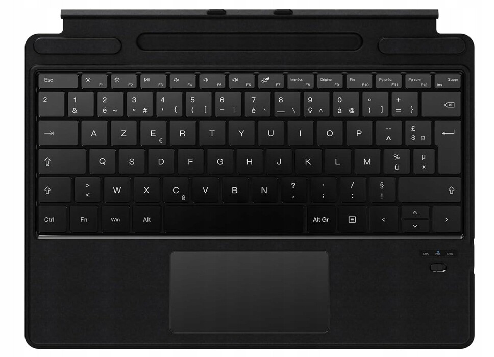 Klávesnice pro Surface Pro7+/7/6/5/4/3 s dotykovým panelem Bluetooth Azerty