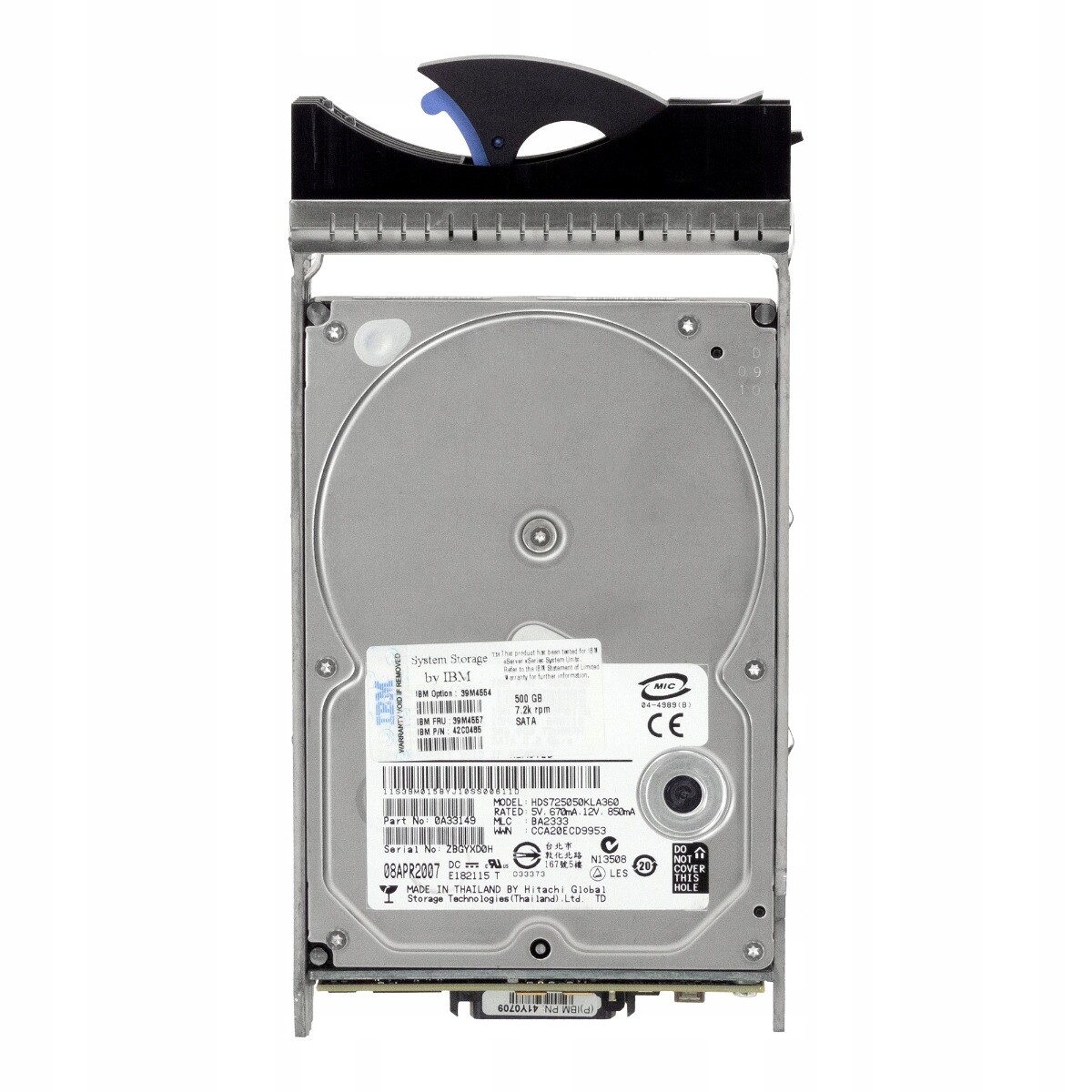 Ibm 39M4557 42C0485 500GB 7.2K 16MB Fc 3.5'' HDS725050KLA360