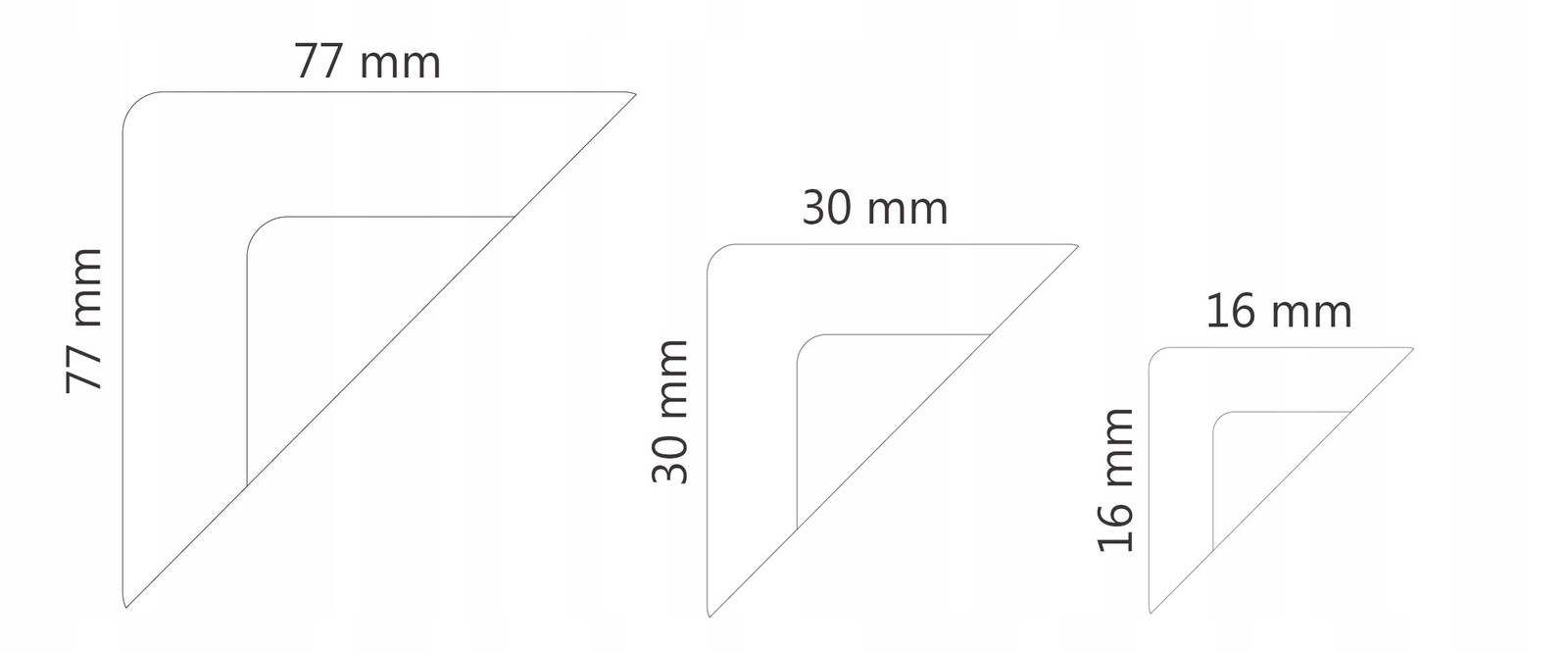 Rohy na fotografie, samolepicí fotokornery 77x77mm 100 ks