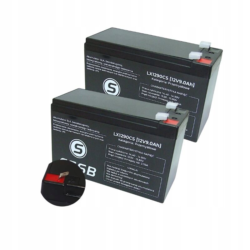 2x Akumulátor Agm 12V 9Ah Cssb (rozměr 7Ah 7,2Ah) pro auto Ups kolo