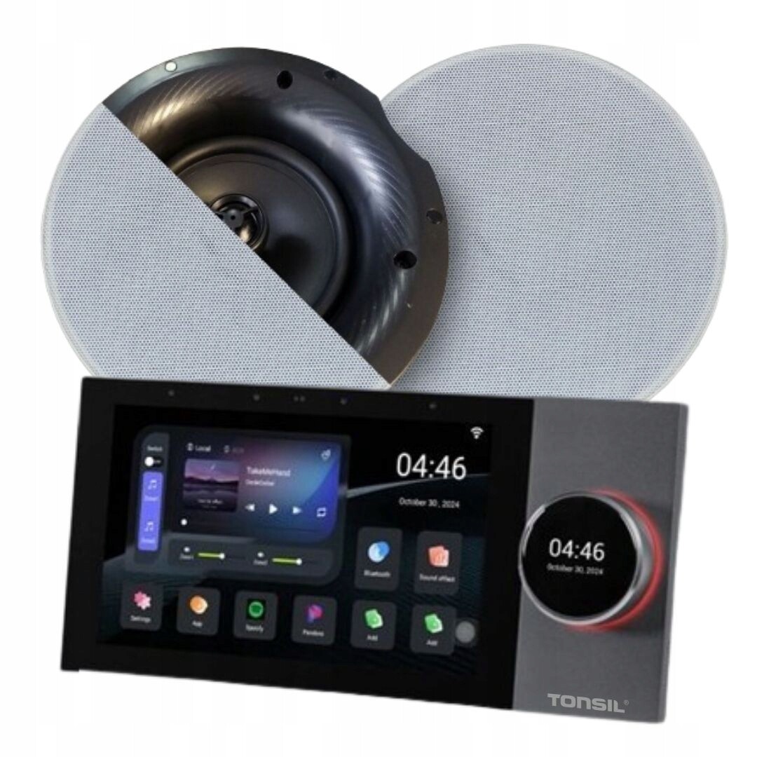 Nástěnný přehrávač Tonsil WS-120 Android 2 x stropní reproduktor Zgsu 205 S