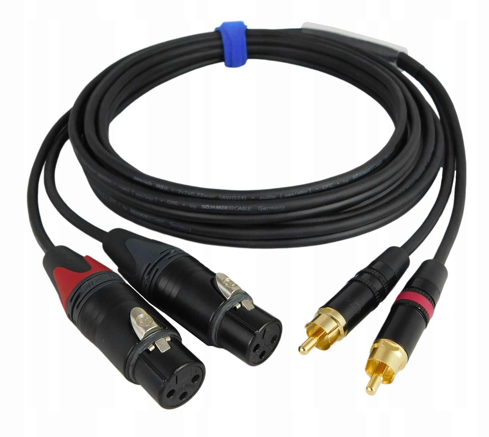 Sommer Peacock 2xXLR Ženské 2xRCA Neutrik 10m