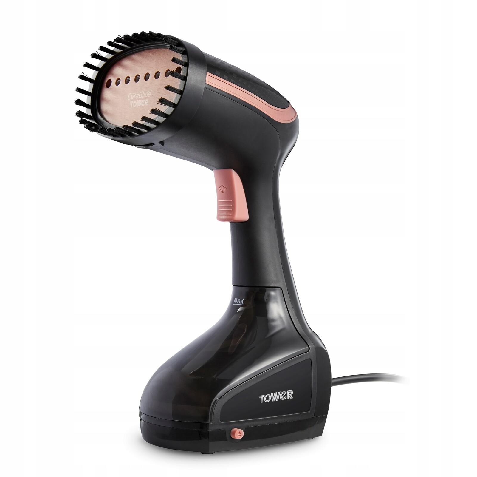 Parní žehlička na oblečení Tower 1000 W Black and Rose Gold Garment Steamer