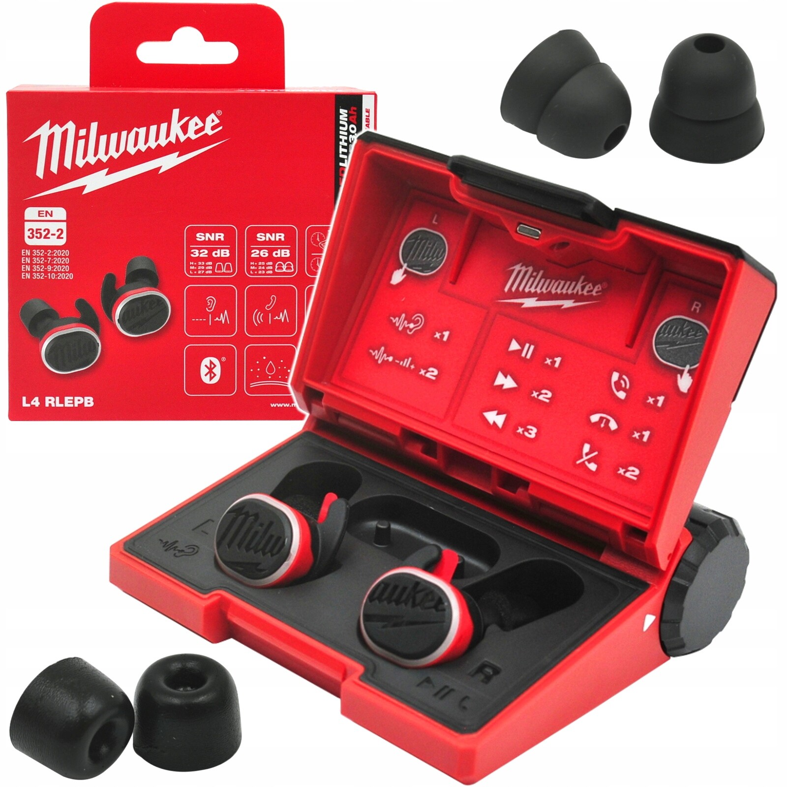 Sluchátka Milwaukee L4RLEPB-301