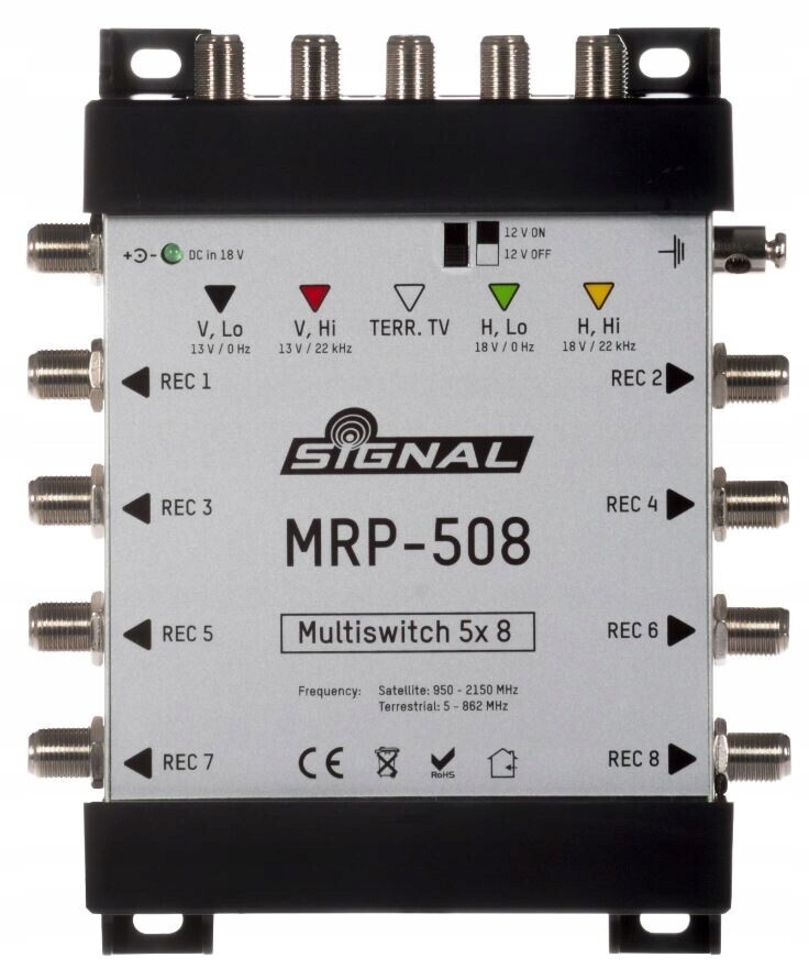 Multipřepínač Signal 1-SATELITA, 8-VÝSTUP 5/8 Dhl