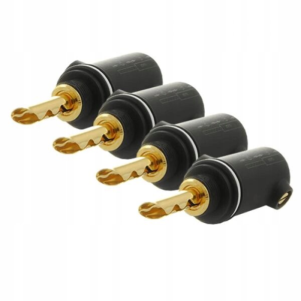 Banánový reproduktorový konektor KaCsa Ag 24k 4 ks