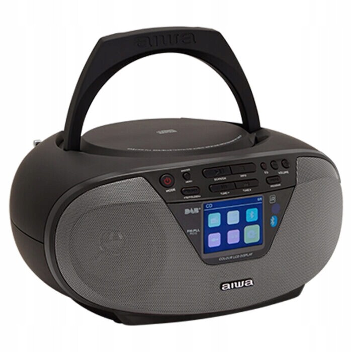 Rádio Boombox Bluetooth CD Fm Rds Aiwa BBTU-500DAB/BK Tft-lcd Dab Dálkové Ovládání