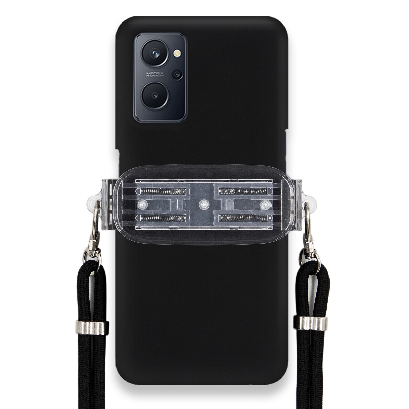 Pouzdro Pro Realme 9i Smooth Case Ochrana Univerzální Držák Černá Šňůrka