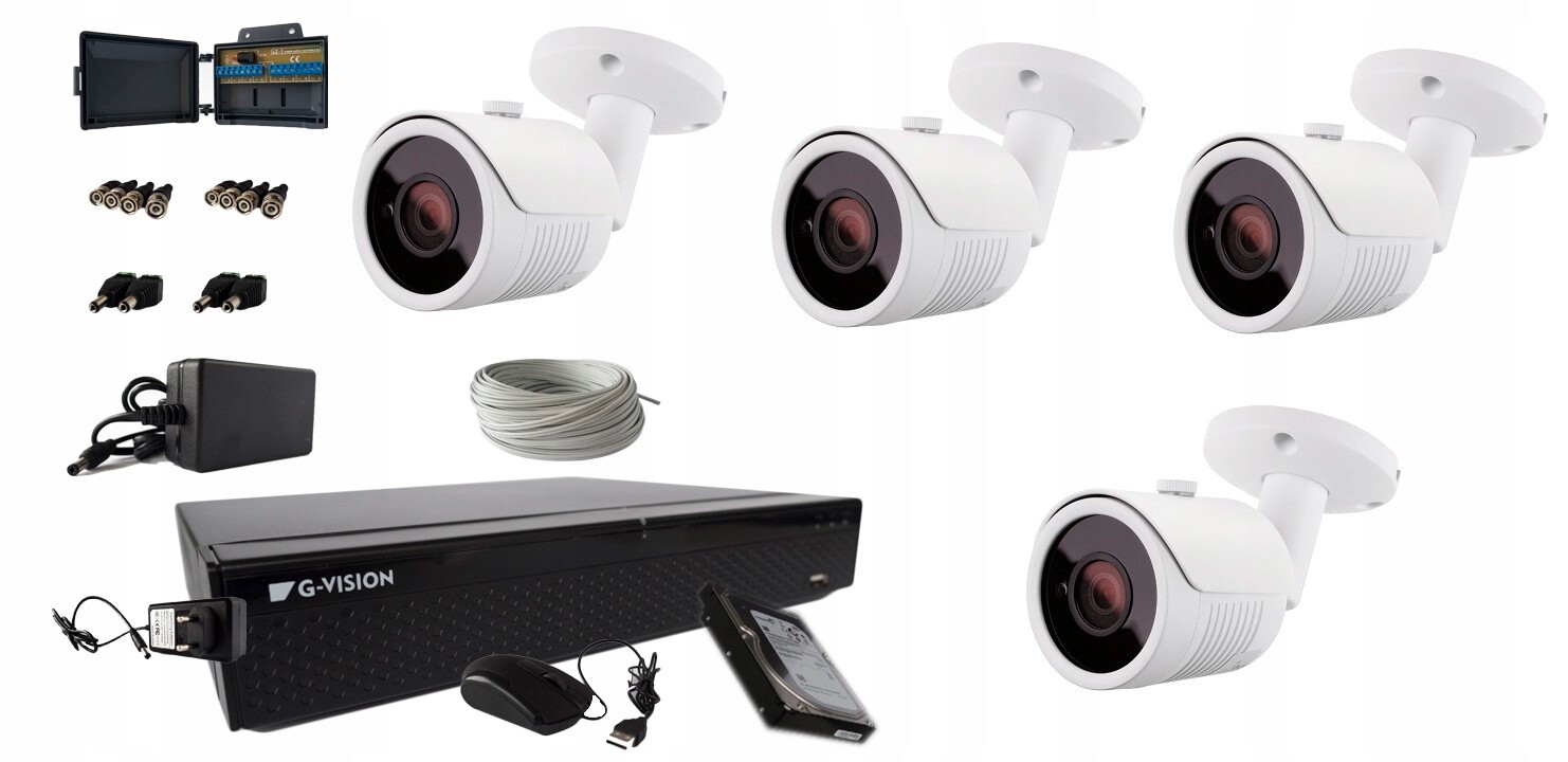 Sada 4 Kamer 5MPX IR30 Pro Domácí Monitorování