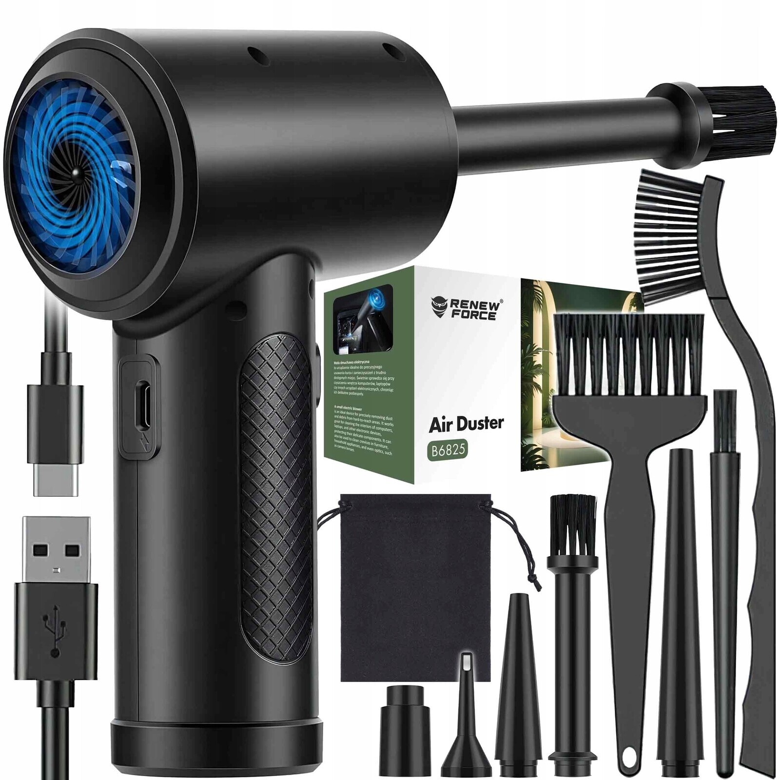 Silný elektrický Dmychadlo S Stlačeným Vzduchem Kompresor na prach Air Duster