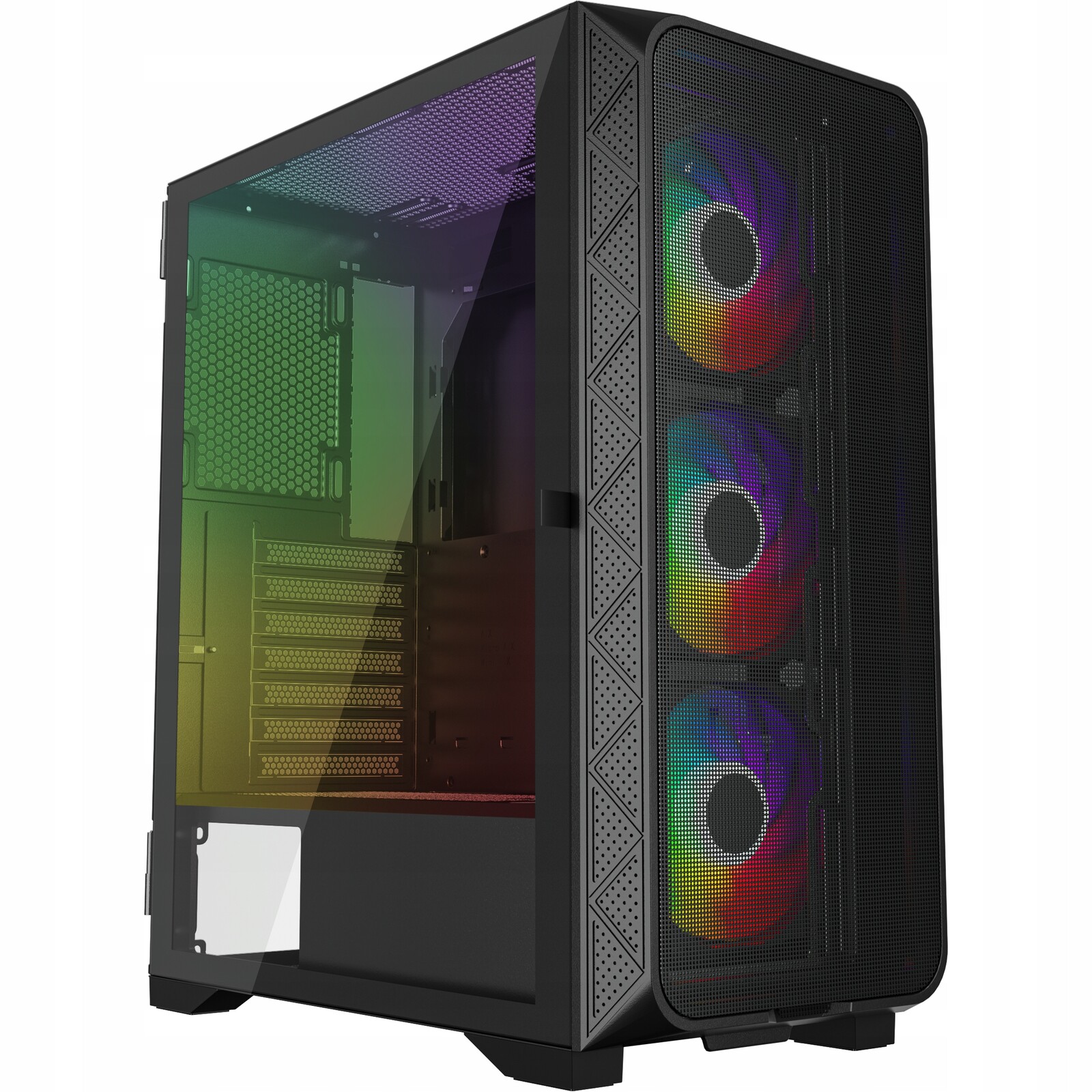 Skříň Ventilátory A-rgb Usb-c mesh sklo ATX/mATX