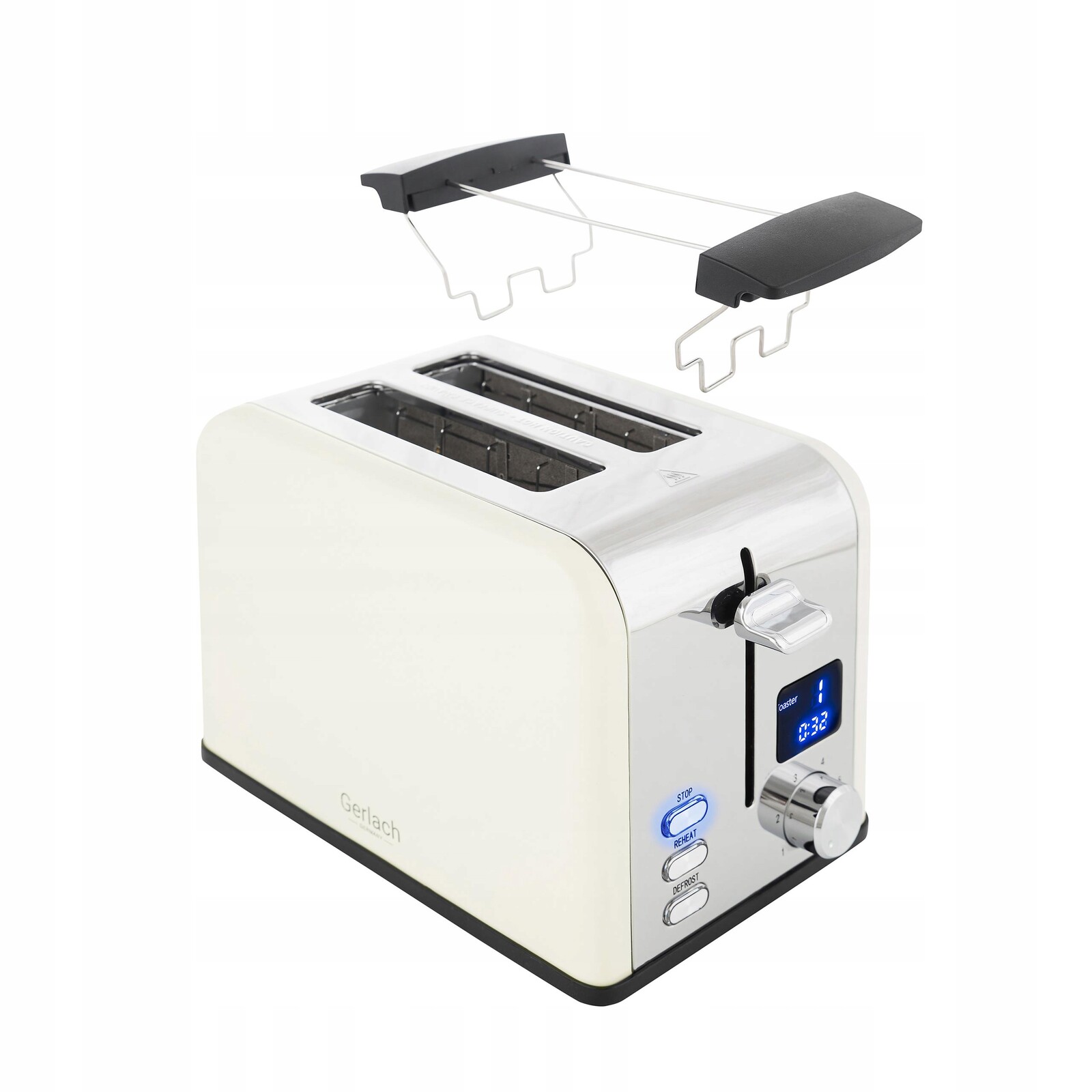 Toustovač Gerlach Sendvičovač 6 úrovní 3 Funkce Stop Ohřívání Rozmrazování