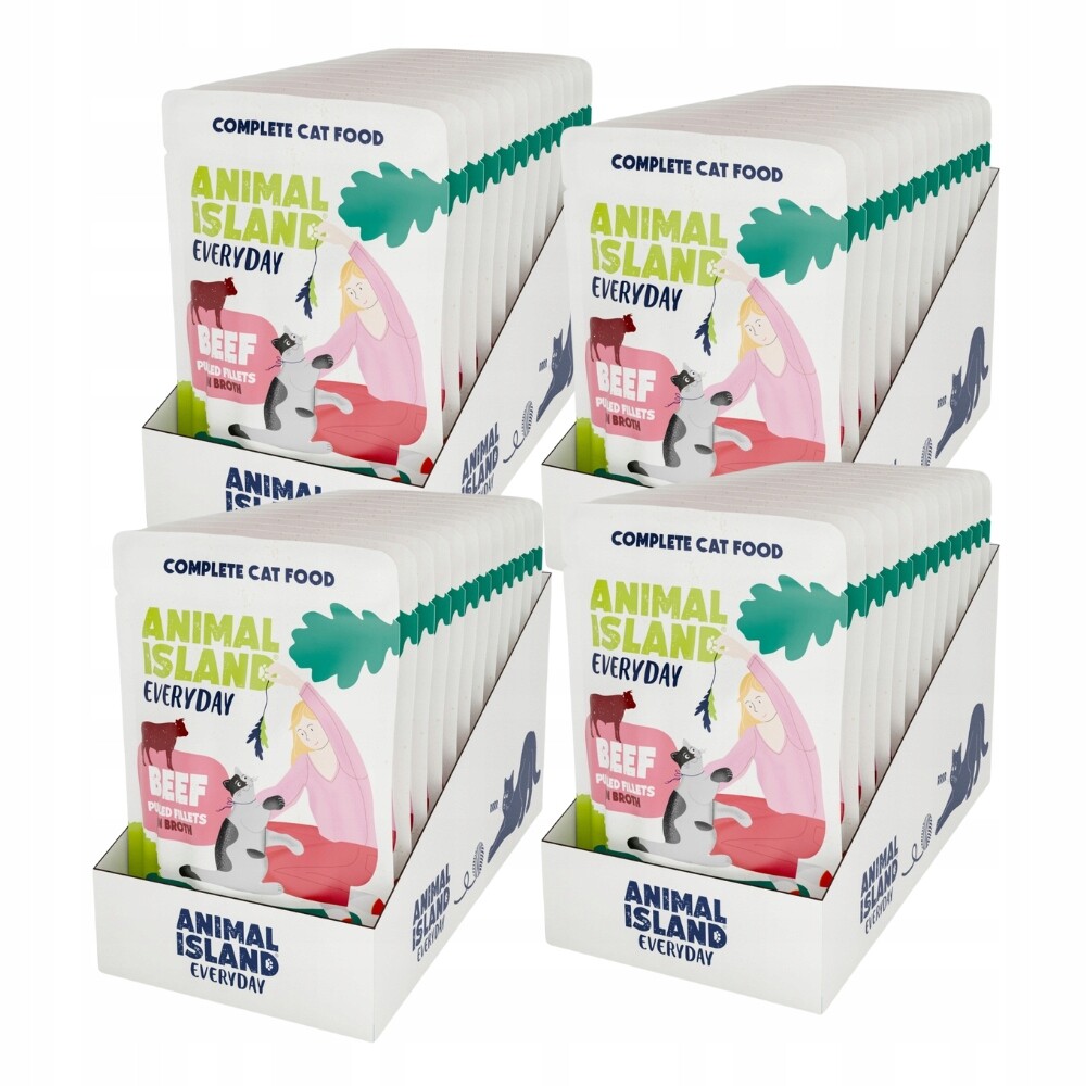 Animal Island Hovězí maso ve filetu pro kočky 48x85 g