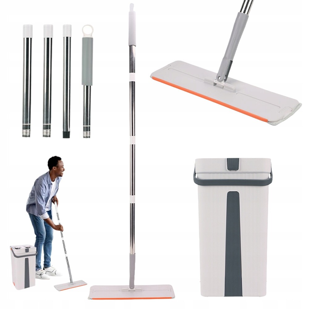 Dvoukomorový set mopu s 6x mikrovláknem a kbelíkem