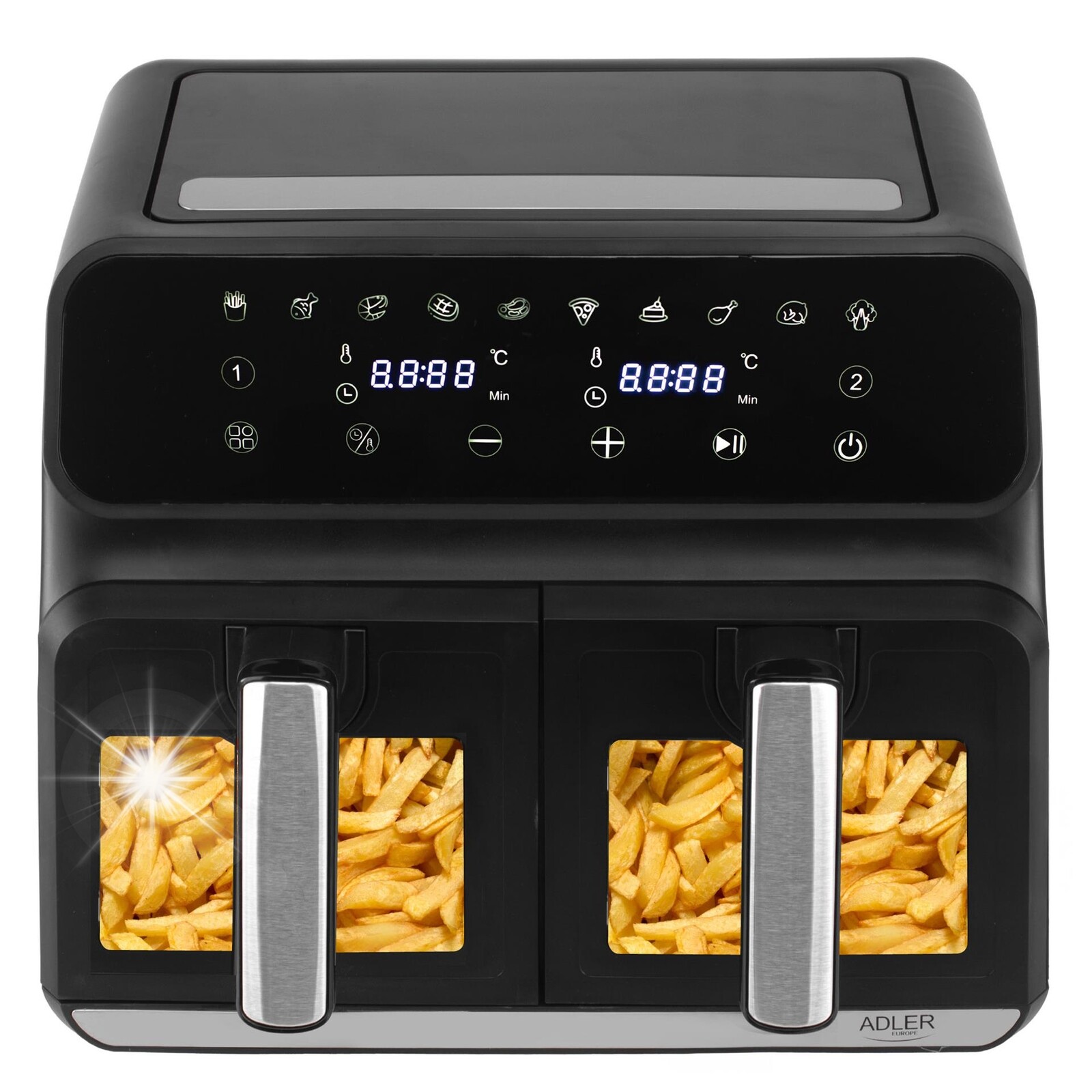 Fritéza Beztuková Fritéza Air Fryer 2 Koše Adler AD6315